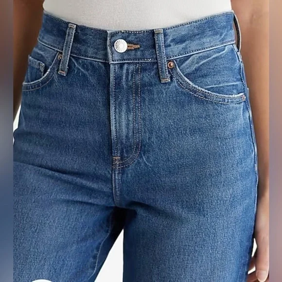 Express Design Studio Wide Leg Blue Jeans - Picture 5 of 11